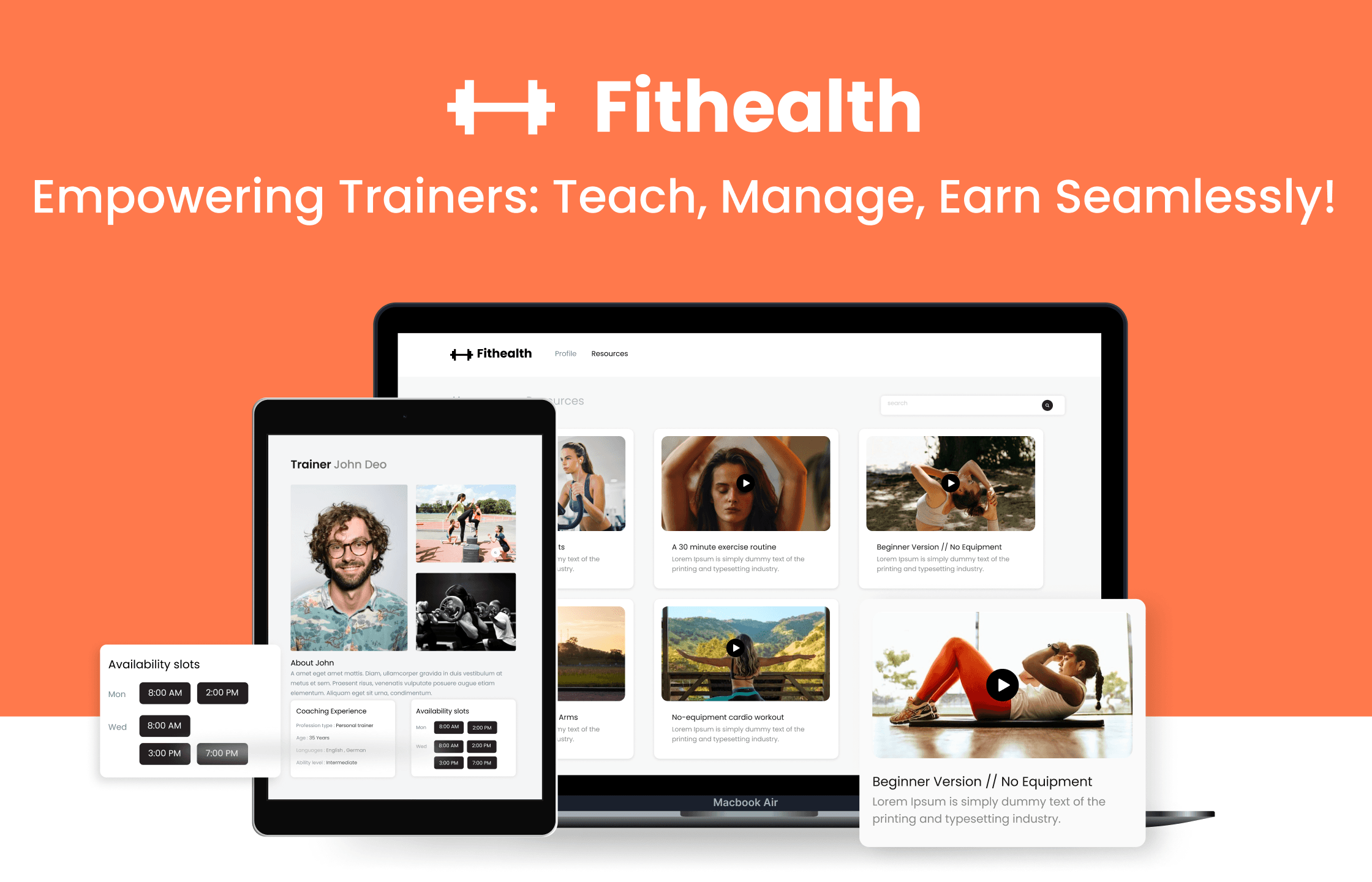 Modern Fitness App for Trainers: Seamlessly Teach, Manage, and Collect Payments