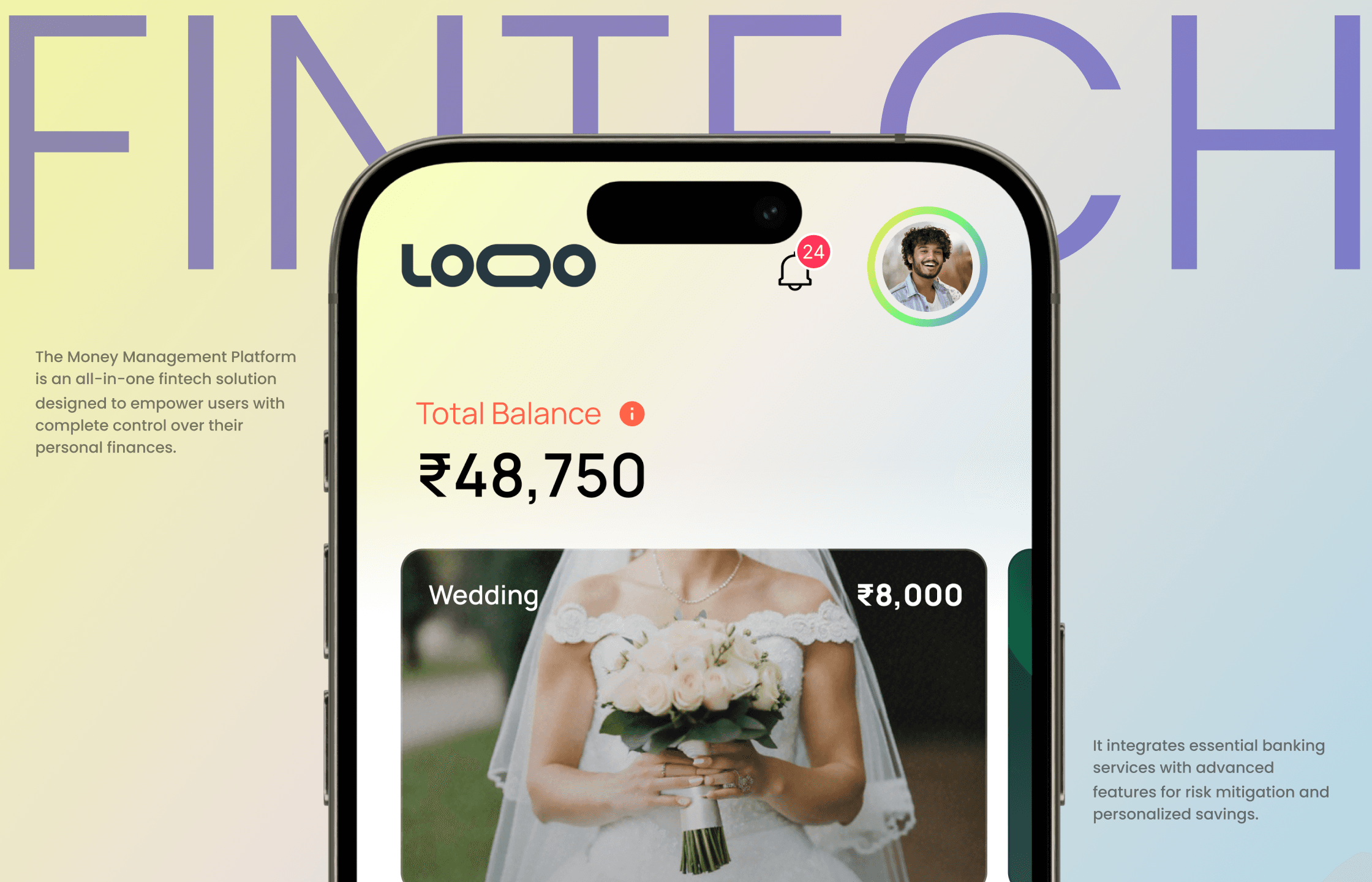 Money Management Platform With Banking, Risk Mitigation & Personalized Savings Features