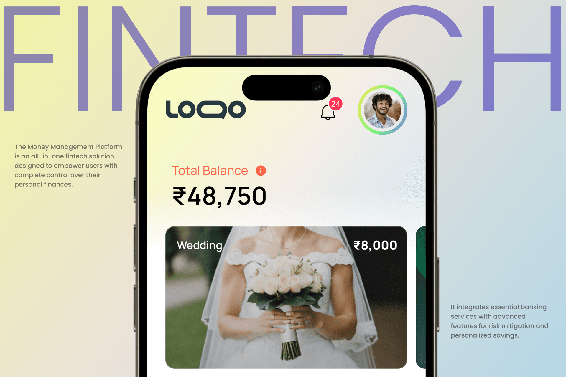 Money Management Platform With Banking, Risk Mitigation & Personalized Savings Features
